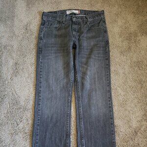 Men's vintage Levis 559 relaxed straight jeans black wash whiskers 30x32